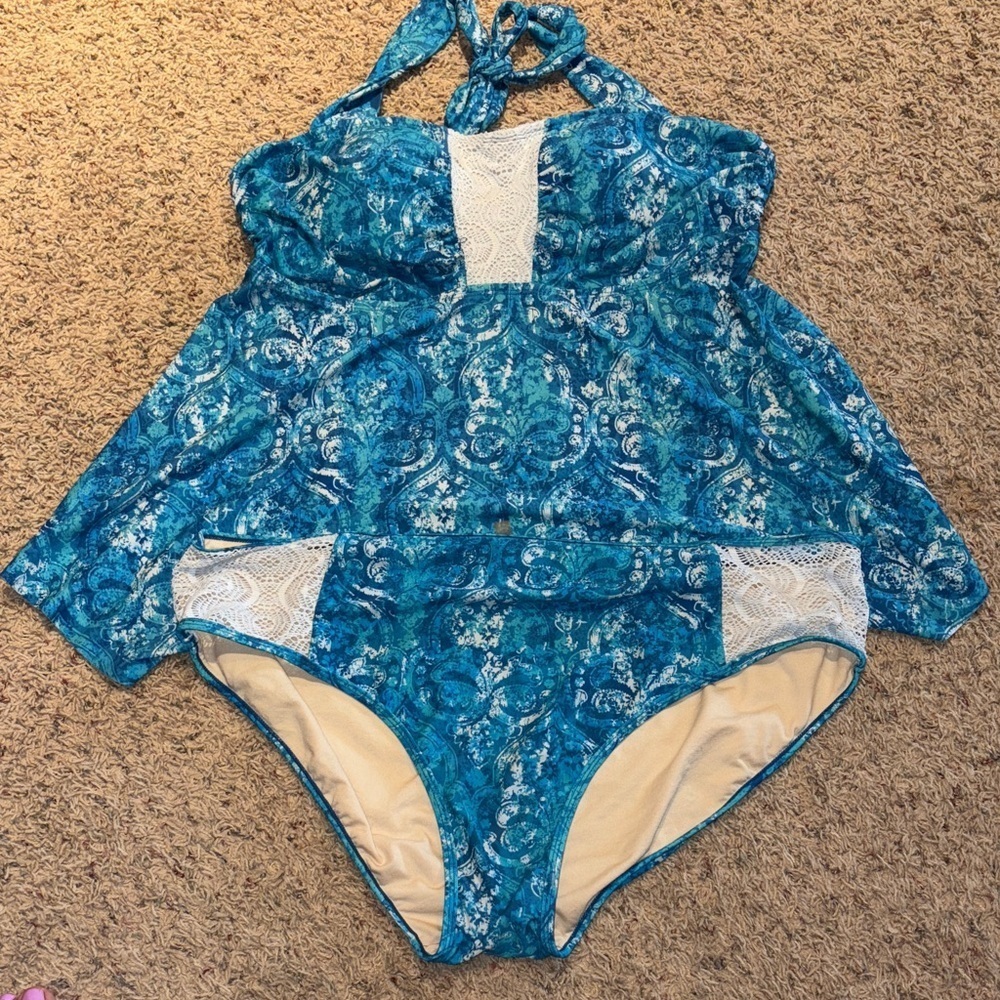 Tankini Swimsuit Set Plus Size Top 18 Bottoms 22 - Swimsuits for All​​​​